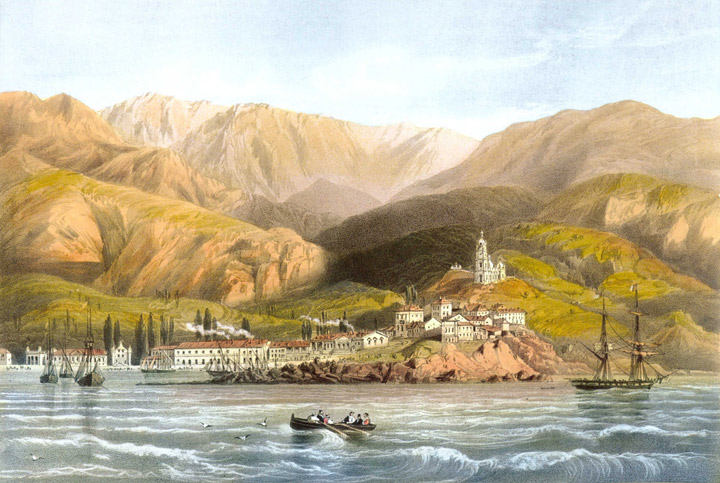 Вид Ялты. 1840 (Карло Боссоли)