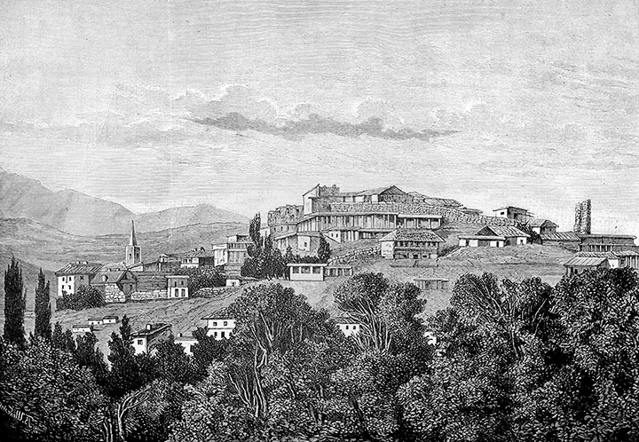 Вид Алушты на южном берегу Крыма, 1895