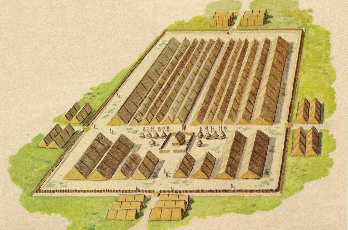 Схема римского военного лагеря