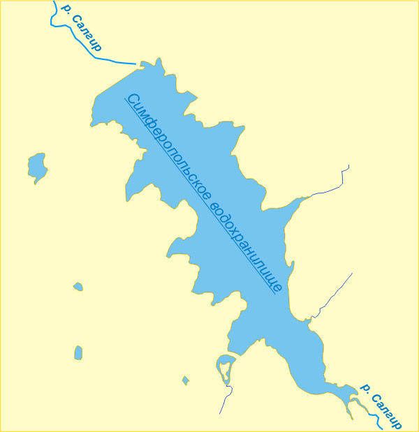 Карта симферопольского водохранилища