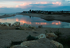 Впадение реки Бельбек в Чёрное море. Любимовка, Севастополь. 